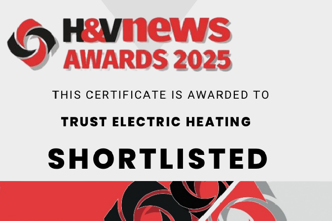 Trust Electric Heating Celebrates Three Shortlistings at the H&V News Awards 2025
